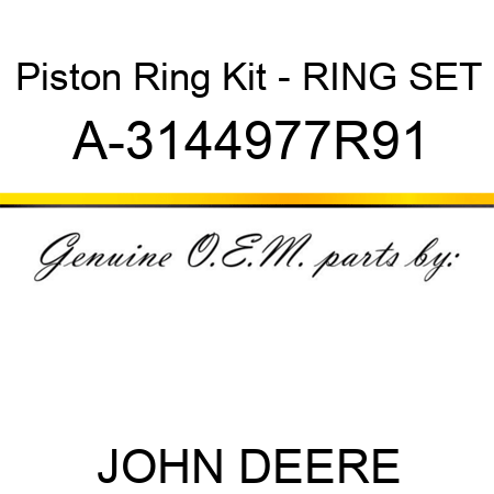 Piston Ring Kit - RING SET A-3144977R91