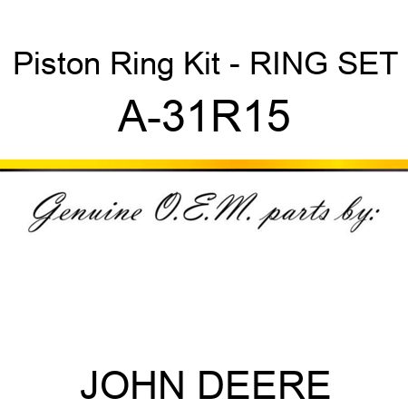 Piston Ring Kit - RING SET A-31R15