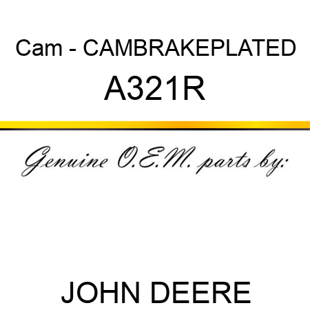 Cam - CAM,BRAKE,PLATED A321R