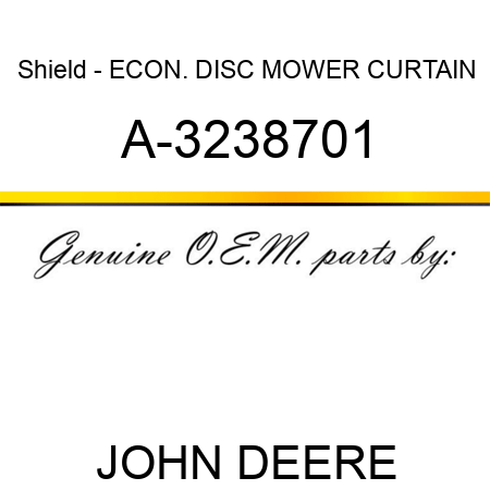 Shield - ECON. DISC MOWER CURTAIN A-3238701