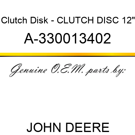 Clutch Disk - CLUTCH DISC 12