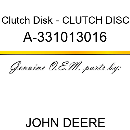 Clutch Disk - CLUTCH DISC A-331013016