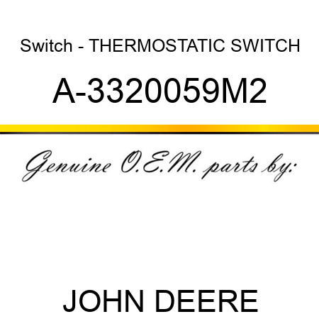 Switch - THERMOSTATIC SWITCH A-3320059M2