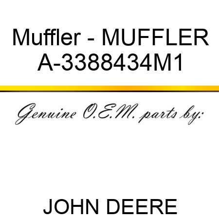 Muffler - MUFFLER A-3388434M1