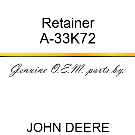 Retainer A-33K72