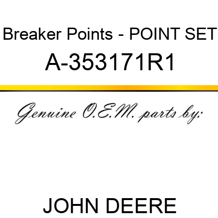 Breaker Points - POINT SET A-353171R1