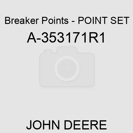Breaker Points - POINT SET A-353171R1