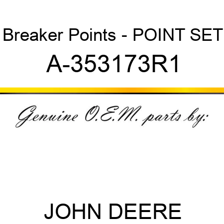 Breaker Points - POINT SET A-353173R1