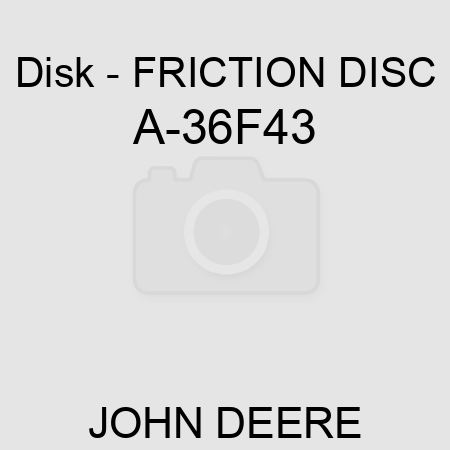 Disk - FRICTION DISC A-36F43