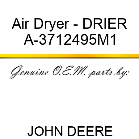 Air Dryer - DRIER A-3712495M1