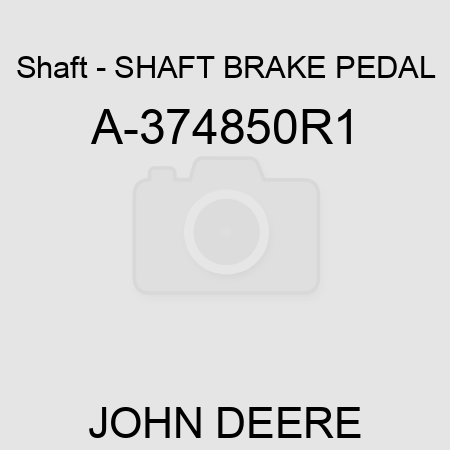Shaft - SHAFT, BRAKE PEDAL A-374850R1