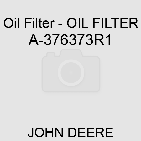 Oil Filter - OIL FILTER A-376373R1