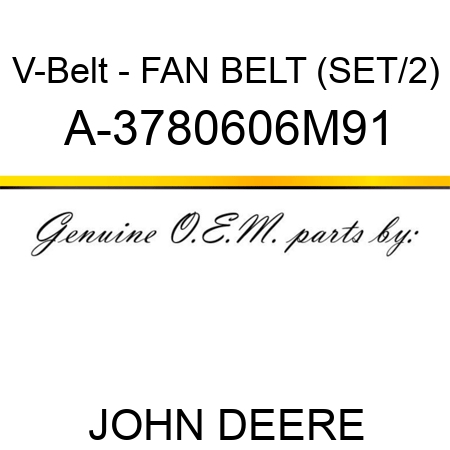 V-Belt - FAN BELT (SET/2) A-3780606M91