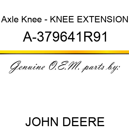 Axle Knee - KNEE EXTENSION A-379641R91