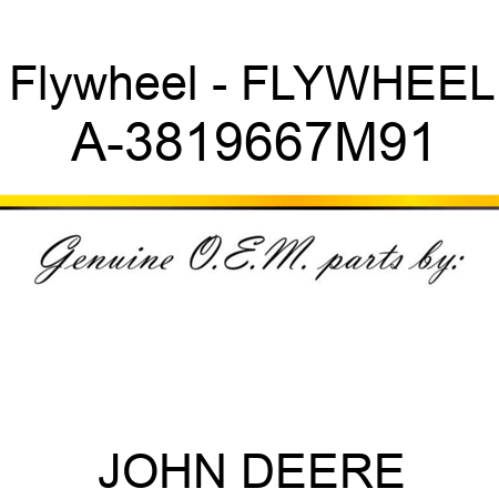 Flywheel - FLYWHEEL A-3819667M91