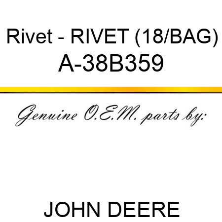 Rivet - RIVET (18/BAG) A-38B359