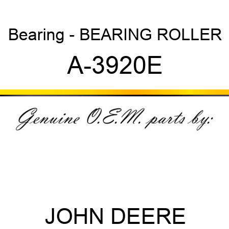 Bearing - BEARING, ROLLER A-3920E