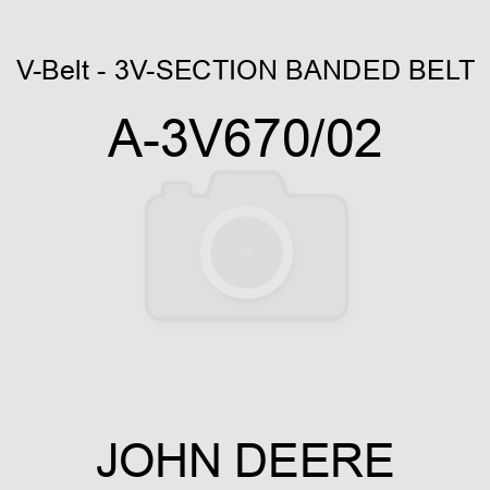 V-Belt - 3V-SECTION BANDED BELT A-3V670/02