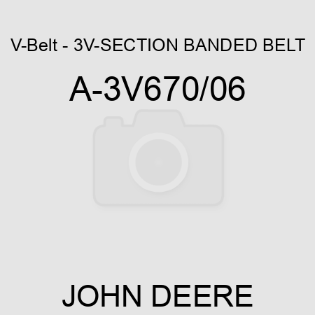 V-Belt - 3V-SECTION BANDED BELT A-3V670/06