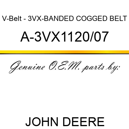 V-Belt - 3VX-BANDED COGGED BELT A-3VX1120/07