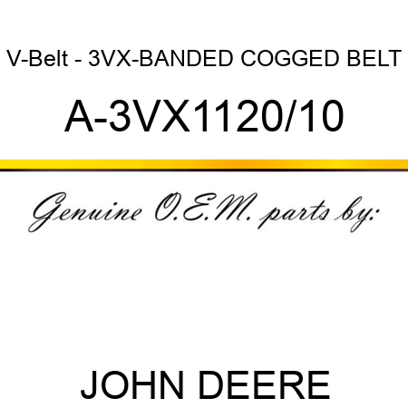 V-Belt - 3VX-BANDED COGGED BELT A-3VX1120/10