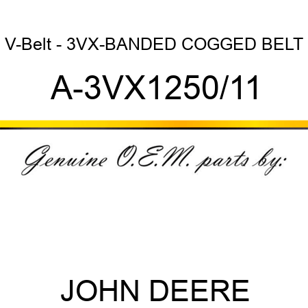 V-Belt - 3VX-BANDED COGGED BELT A-3VX1250/11