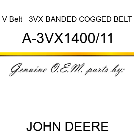 V-Belt - 3VX-BANDED COGGED BELT A-3VX1400/11