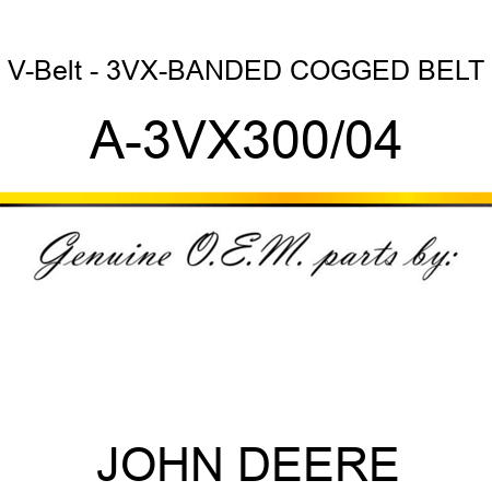 V-Belt - 3VX-BANDED COGGED BELT A-3VX300/04