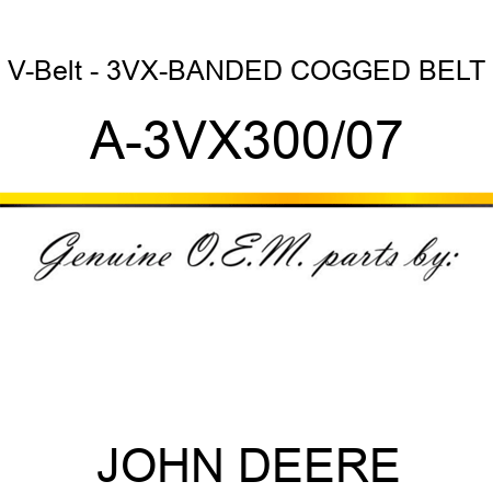 V-Belt - 3VX-BANDED COGGED BELT A-3VX300/07