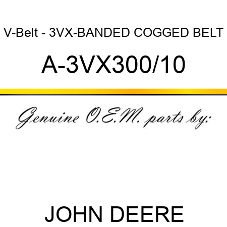 V-Belt - 3VX-BANDED COGGED BELT A-3VX300/10