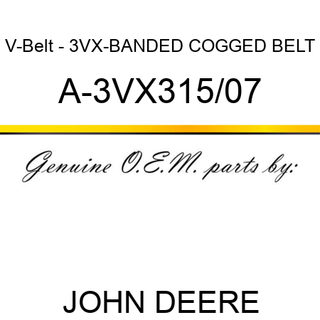V-Belt - 3VX-BANDED COGGED BELT A-3VX315/07