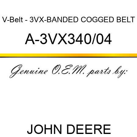 V-Belt - 3VX-BANDED COGGED BELT A-3VX340/04