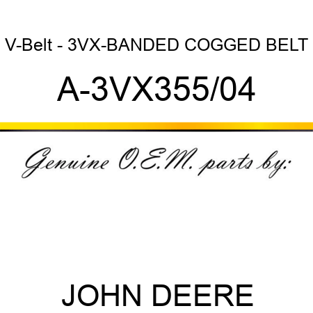 V-Belt - 3VX-BANDED COGGED BELT A-3VX355/04