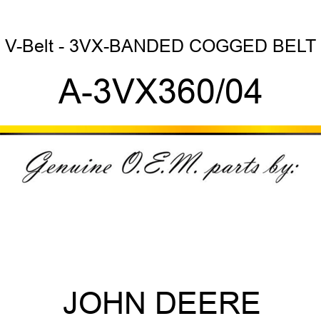V-Belt - 3VX-BANDED COGGED BELT A-3VX360/04