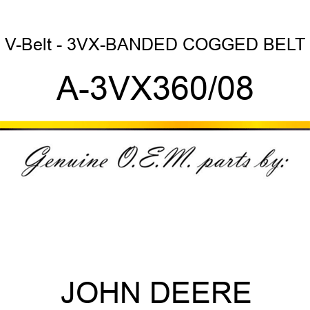 V-Belt - 3VX-BANDED COGGED BELT A-3VX360/08