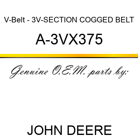 V-Belt - 3V-SECTION COGGED BELT A-3VX375