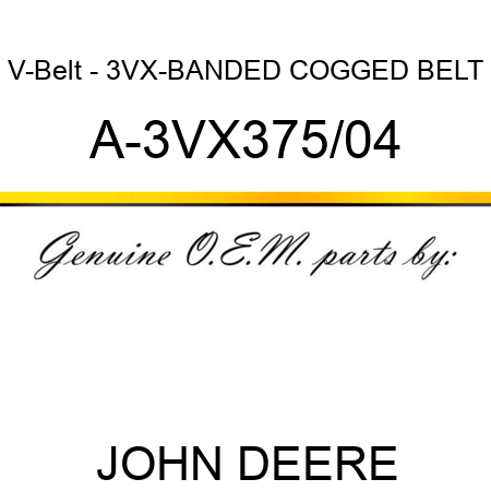 V-Belt - 3VX-BANDED COGGED BELT A-3VX375/04