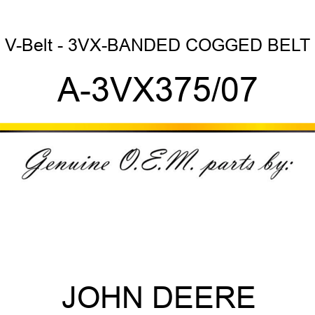 V-Belt - 3VX-BANDED COGGED BELT A-3VX375/07