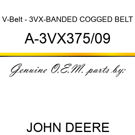 V-Belt - 3VX-BANDED COGGED BELT A-3VX375/09