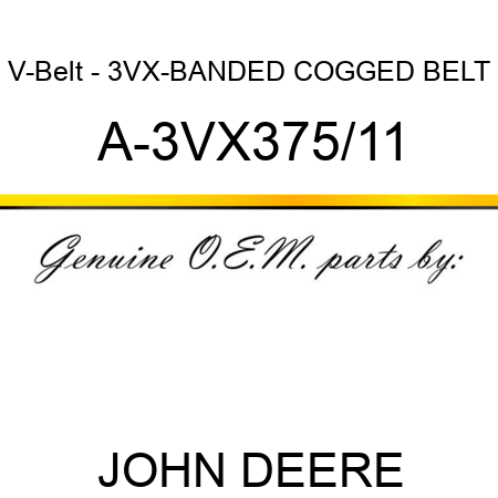 V-Belt - 3VX-BANDED COGGED BELT A-3VX375/11
