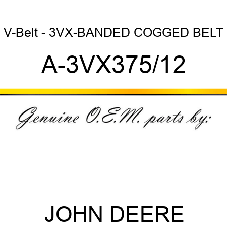 V-Belt - 3VX-BANDED COGGED BELT A-3VX375/12
