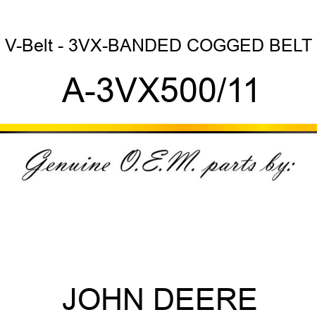V-Belt - 3VX-BANDED COGGED BELT A-3VX500/11