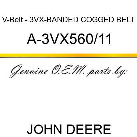 V-Belt - 3VX-BANDED COGGED BELT A-3VX560/11