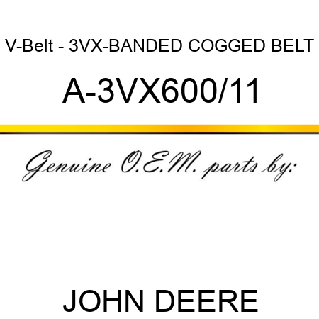 V-Belt - 3VX-BANDED COGGED BELT A-3VX600/11