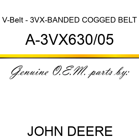 V-Belt - 3VX-BANDED COGGED BELT A-3VX630/05