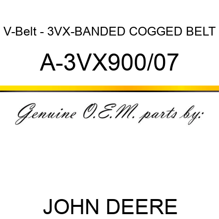 V-Belt - 3VX-BANDED COGGED BELT A-3VX900/07