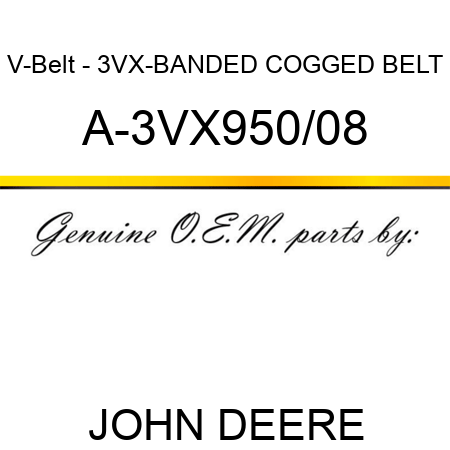 V-Belt - 3VX-BANDED COGGED BELT A-3VX950/08