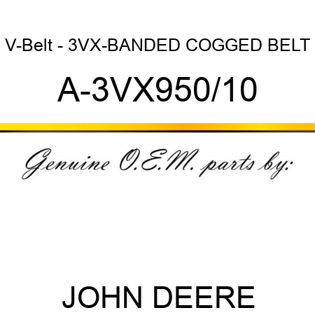 V-Belt - 3VX-BANDED COGGED BELT A-3VX950/10