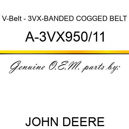 V-Belt - 3VX-BANDED COGGED BELT A-3VX950/11