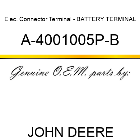 Elec. Connector Terminal - BATTERY TERMINAL A-4001005P-B